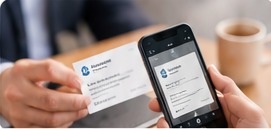 Visitekaartje scannen met een telefoon